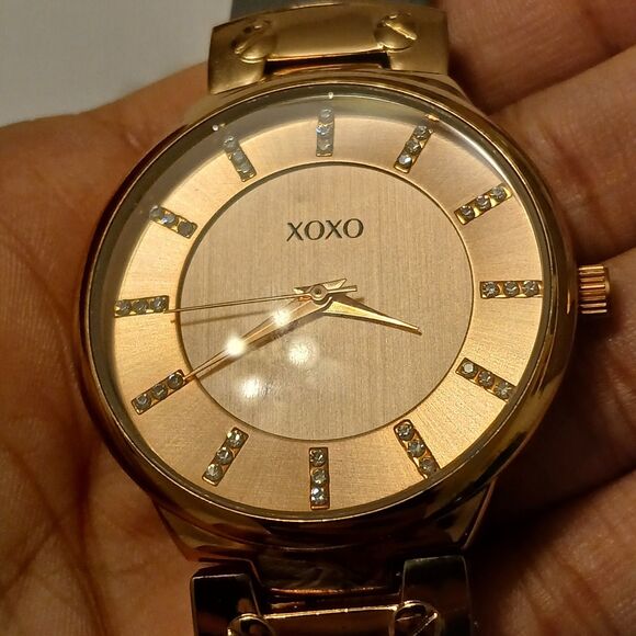 XOXO Women's Grey XO3465 Rhinestone Rose Gold Tone Dial Watch Japan Movt READ - Picture 7 of 16